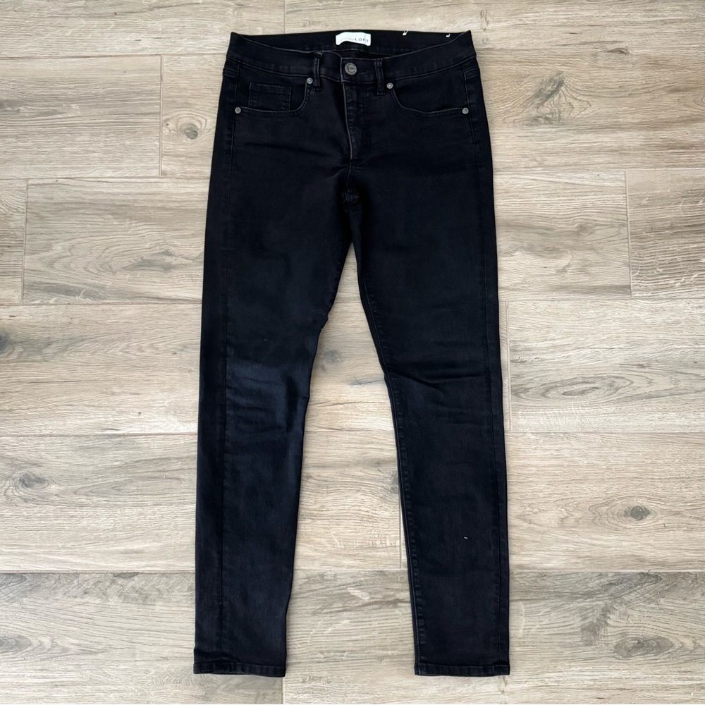 LOFT Modern Skinny Size 28/6 Black 5 Pocket Cotton/Polyester/Spandex Jeans